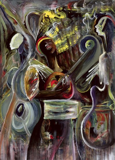 Pearl Jam (acrílico sobre tela) de Ikahl Beckford